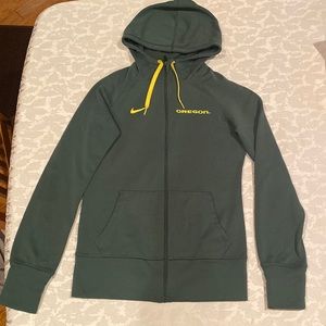 Nike Therma -Fit Oregon university Ducks woman full zip jacket with hoodie